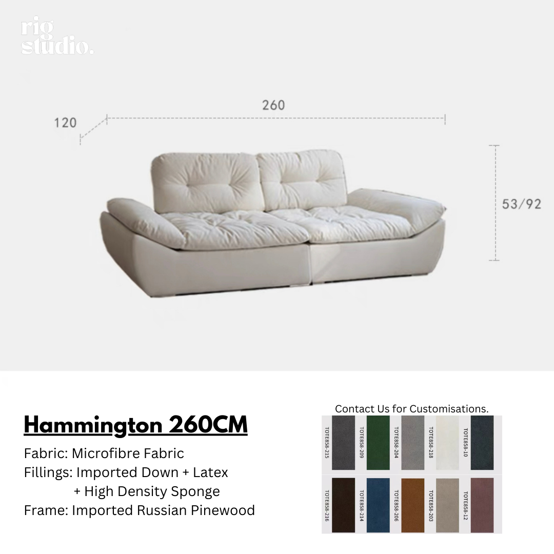 Hammington Sofa with Adjustable Backrests