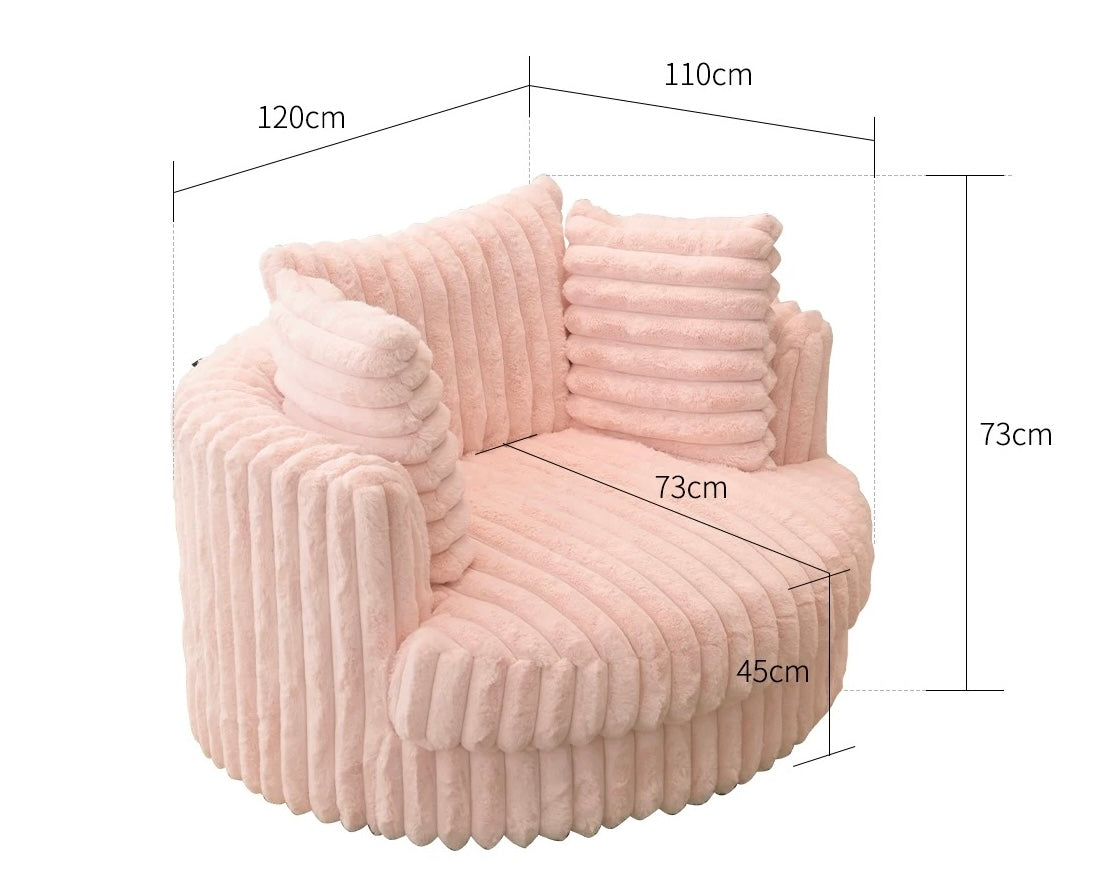 Charlotte Rotatable Chair with Mobile Holder